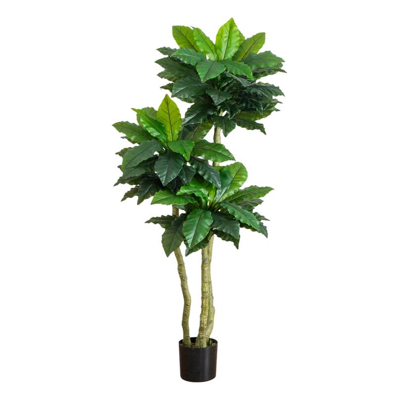 6-ft UV Resistant Artificial Bird Nest Fern Tree (Indoor/Outdoor) - Green