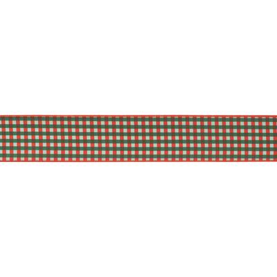Plaid Wired Ribbon 2.5 x 10 Yds Set of 2 for Holiday Crafts - 360” x 2.5” x 0.25”