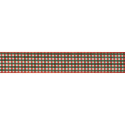 Plaid Wired Ribbon 4" x 5 Yds - N/A