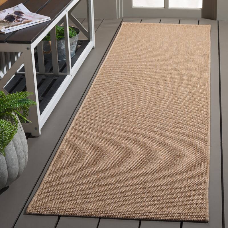 SAFAVIEH Sisal All-Weather Ajrie Indoor/Outdoor Waterproof Patio Backyard Rug - 2'2" x 11' Runner - Natural