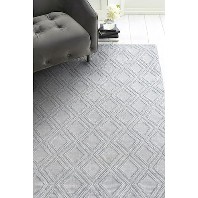 Domani Row Recycled Fiber Geometric Textured Area Rug