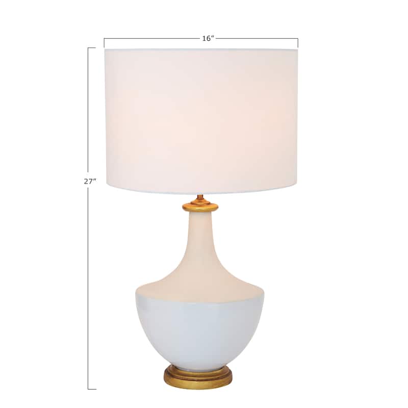 Ceramic Table Lamp with Linen Shade