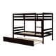 preview thumbnail 7 of 7, Tiwn Size Sturdy Pinewood Safety Design Bunk Bed with Twin Trundle