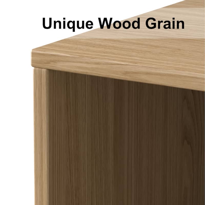 72" Solid Wood 6-Shelf Bookcase Storage Cabinet