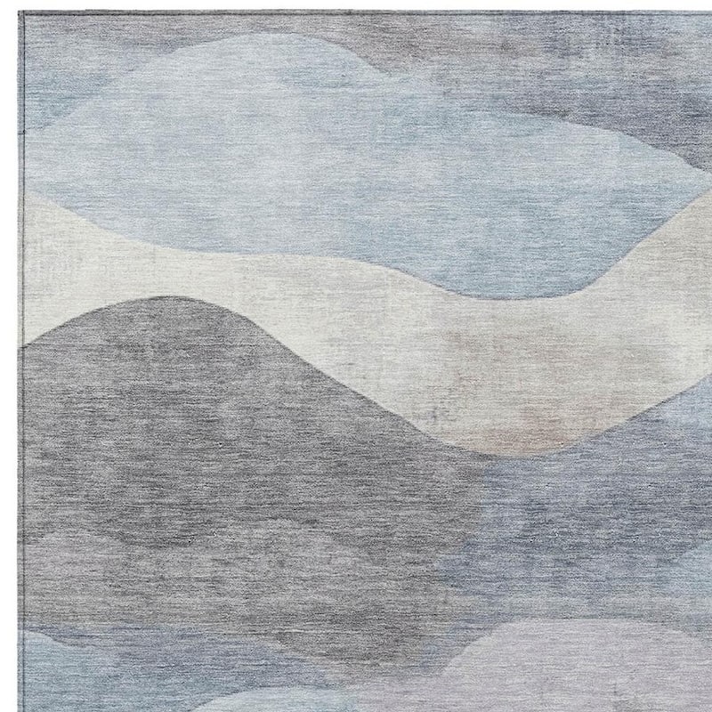 HomeRoots Abstract Transitional Rectangle Outdoor Rug