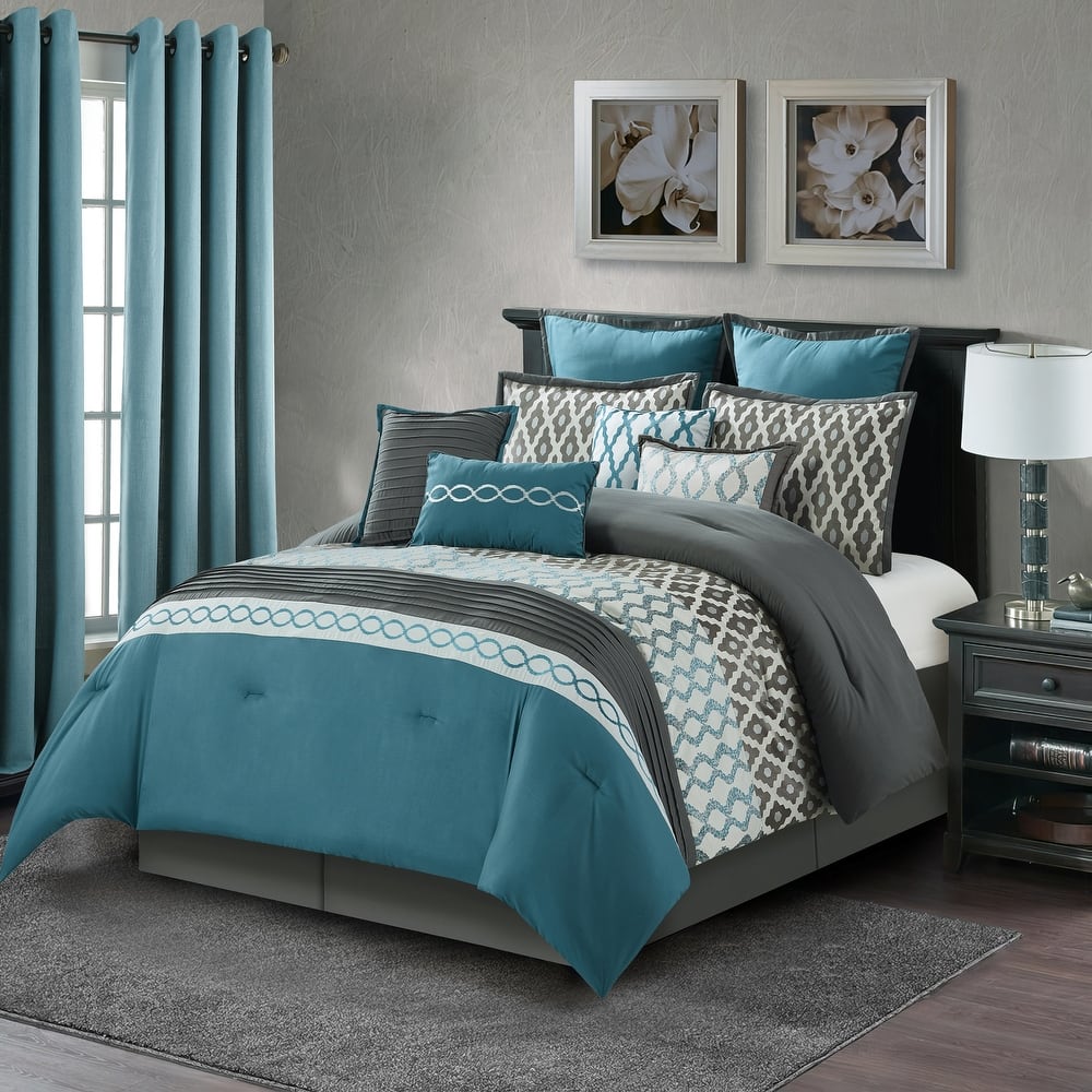Nanshing Calvin 12 Piece Luxury Transitional Comforter Set