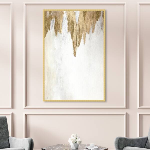 Shop Oliver Gal Very Golden Abstract Framed Wall Art Prints