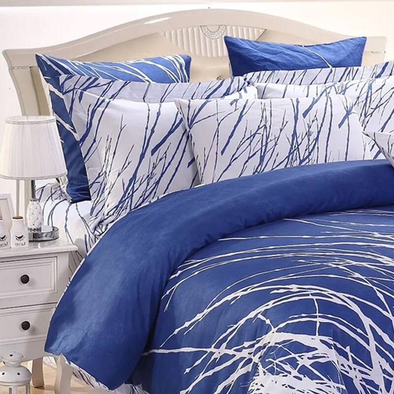 3pc Queen Bedding Duvet Cover Set Tree Branches Blue Bed Bath & Beyond 39981698