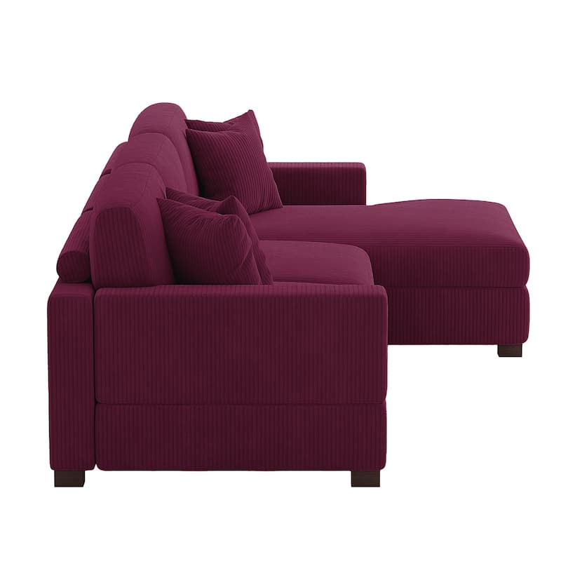 Oversized L-shaped Modular Sectional Sofa with Chaise Lounge