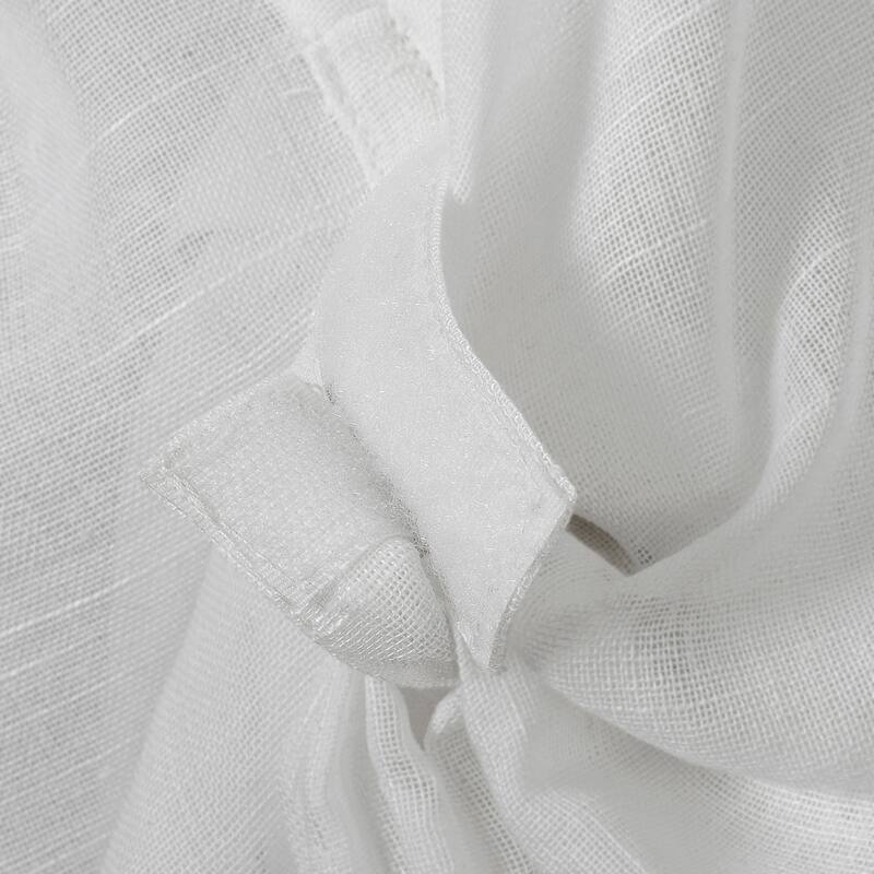 Archaeo Akari Slub Textured Linen Blend Semi-Sheer Rod Pocket Window Tie-up Shade - 40" x 63"