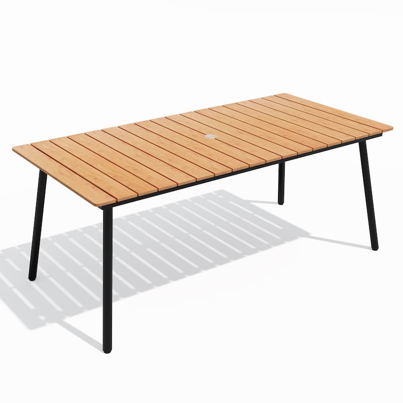 VredHom Outdoor Patio Aluminum Dining Table - Brown - 70 inches