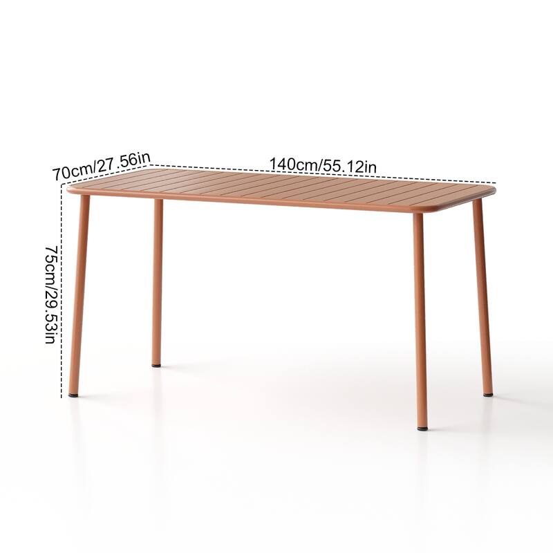 Long Table Outdoor Dining Table Villa Courtyard Balcony Table Outdoor Leisure Table Simple Garden Waterproof Table