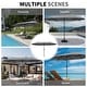 preview thumbnail 45 of 54, 13 ft Patio Umbrella with Base Double-Sided Rectangular Outdoor Deck Umbrella