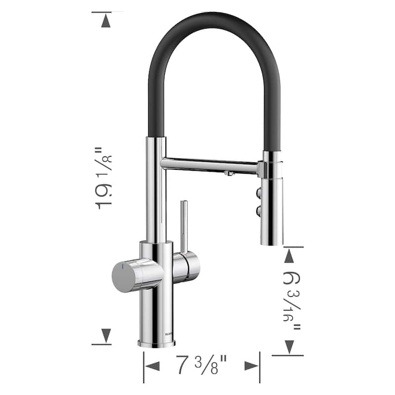 Blanco 442990 Catris Filter-Ready 1.5 GPM Single Hole Pre-Rinse Pull