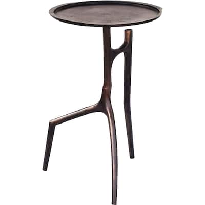 25" Bronze Abstract Tree Branch Side Table