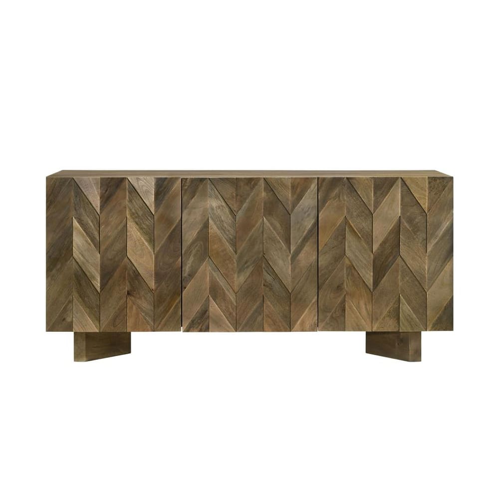 3 Doors Dining Sideboard Server in Mango Brown