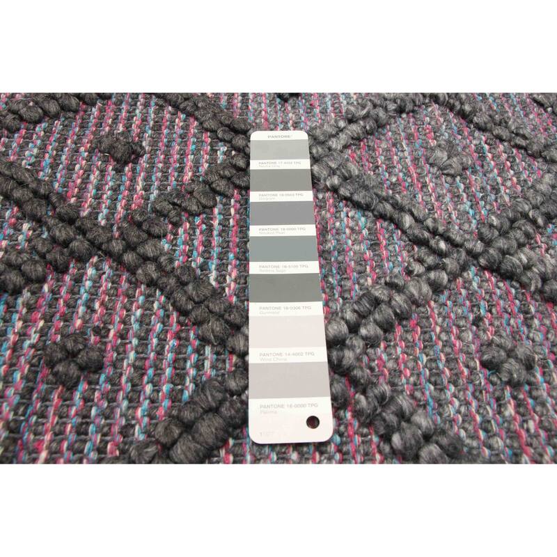 ECARPETGALLERY Braid weave Sienna Grey Wool Rug - 5'0 x 8'2