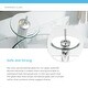 preview thumbnail 17 of 24, 619 Frosted Rainbow Sink, Chrome Faucet, Sink Ring, Pop-up Drain