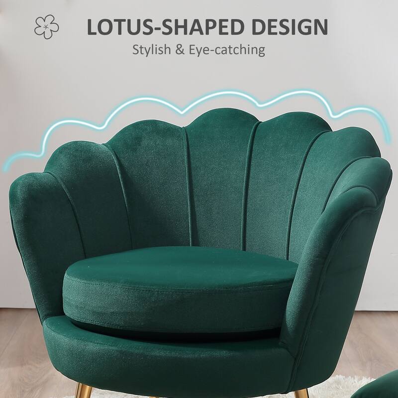 Velvet-touch Fabric Accent Chair