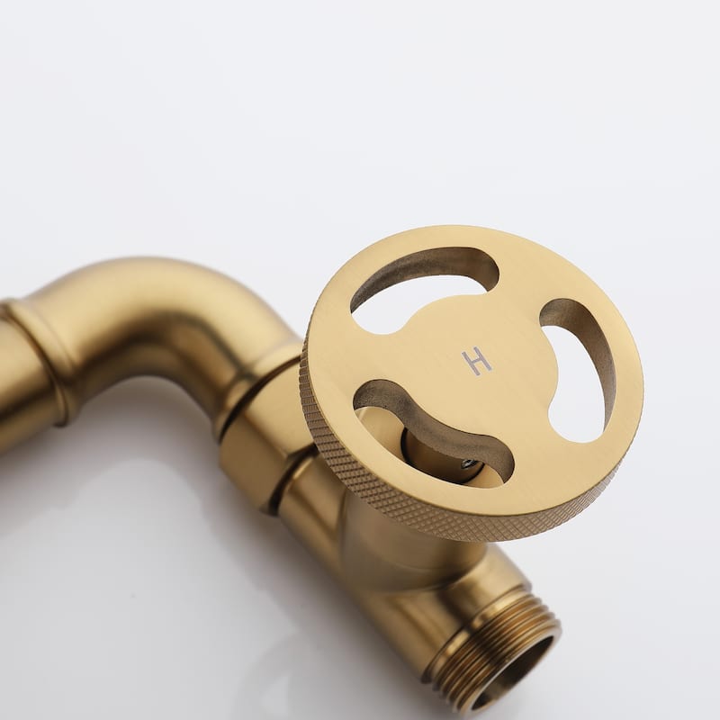 Rbrohant Industrial Style Freestanding Bathtub Faucet, High Flow Shower Floor Mounted Tub Faucets