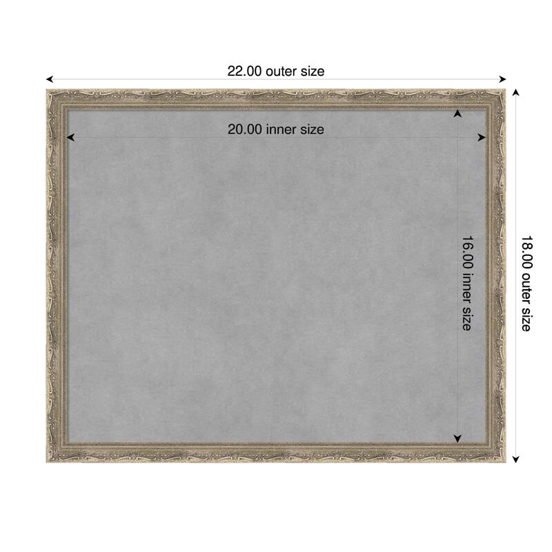 Amanti Art Mila Dark Gold Framed - 22 x 18 in - Mila Dark Silver