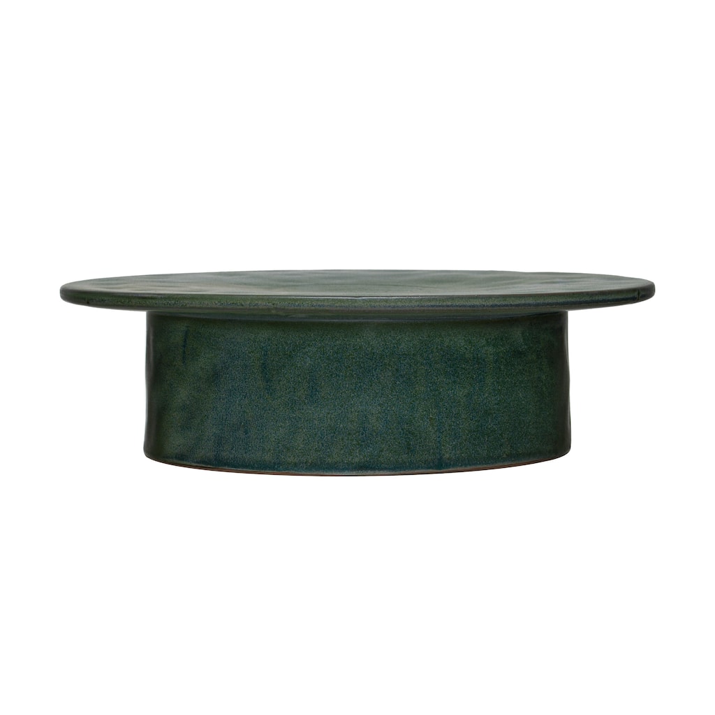 Stoneware Pedestal - 12.0"L x 12.0"W x 3.5"H