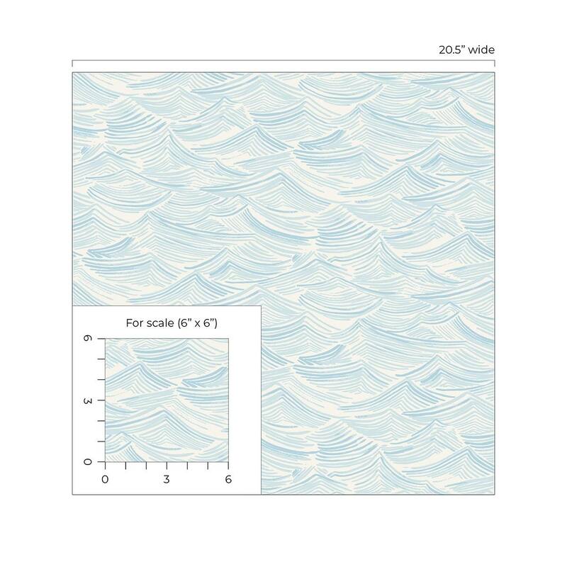 NextWall Bayside Waves Peel and Stick Wallpaper - 20.5 in. W x 18 ft. L