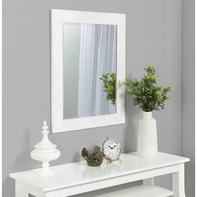 DesignOvation Rost Pieced Wood Framed Wall Accent Mirror - 23.5x29.5"