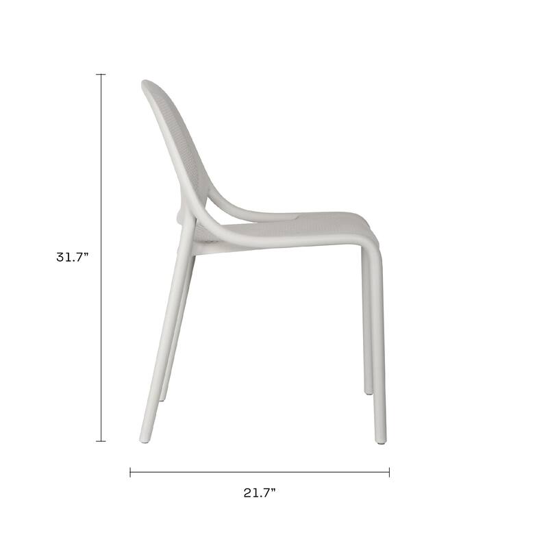 Shay Set of 4 Stackable Dining Chairs, Indoor/Outoor