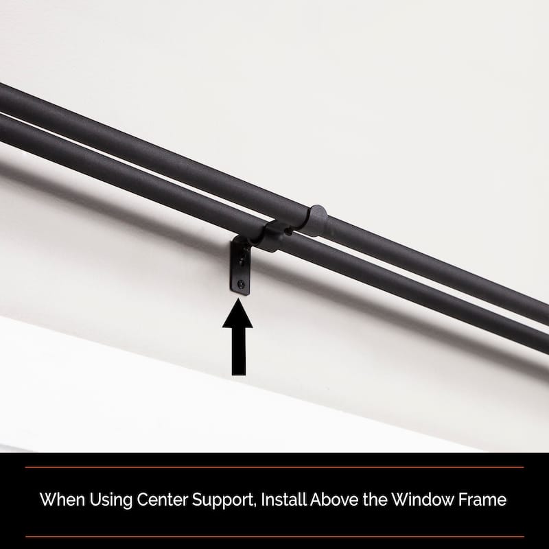 Sun Zero Bronn Industrial 3/4" Room Darkening Double Curtain Rod