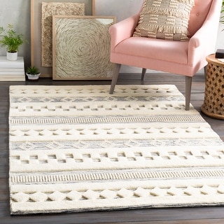 Bed Coverlet Wool Handmade Natural Throw Natural Wool Scandinavian Rug Carpet 