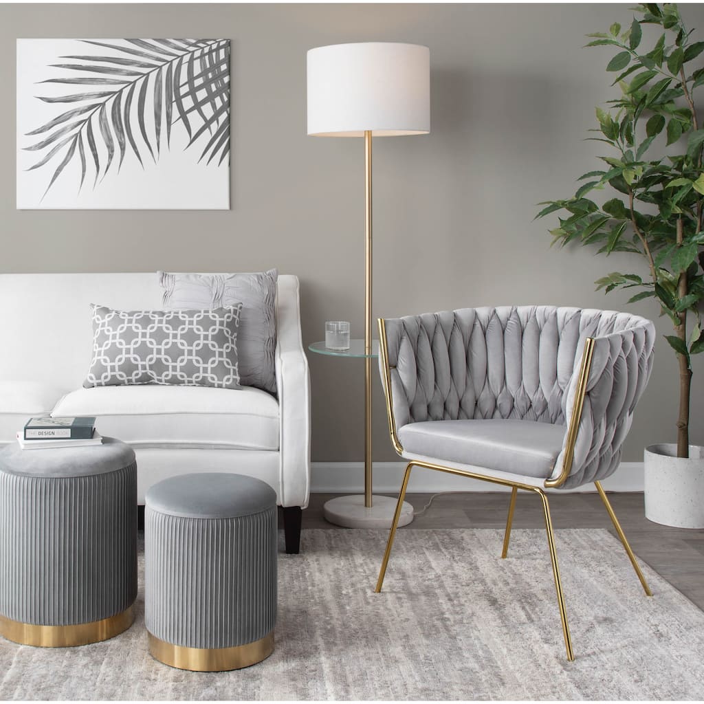 Silver Orchid Braided Erika Chair