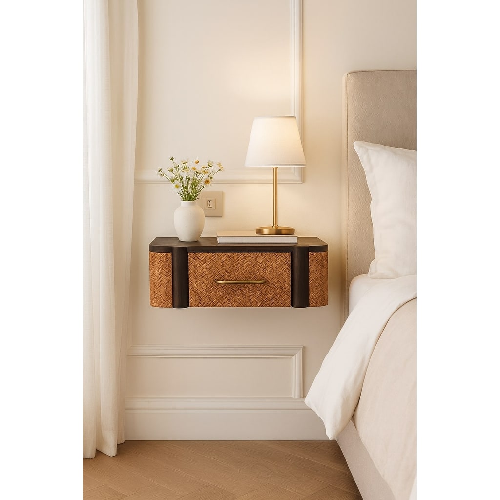 Rattan Curve Wall-Mounted Drawer