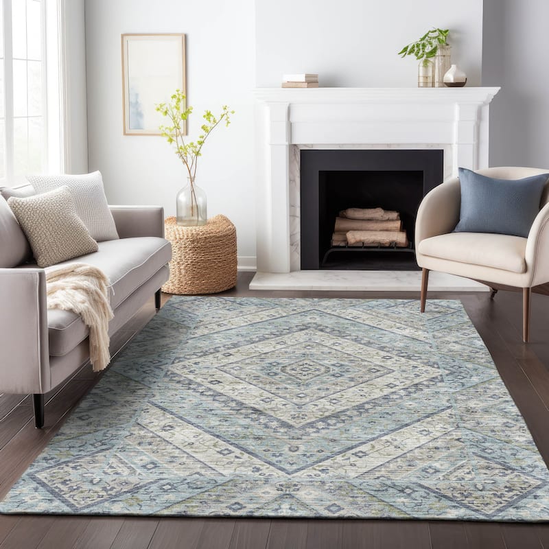 Machine Washable Indoor/Outdoor Traditional Ali Chantille Rug