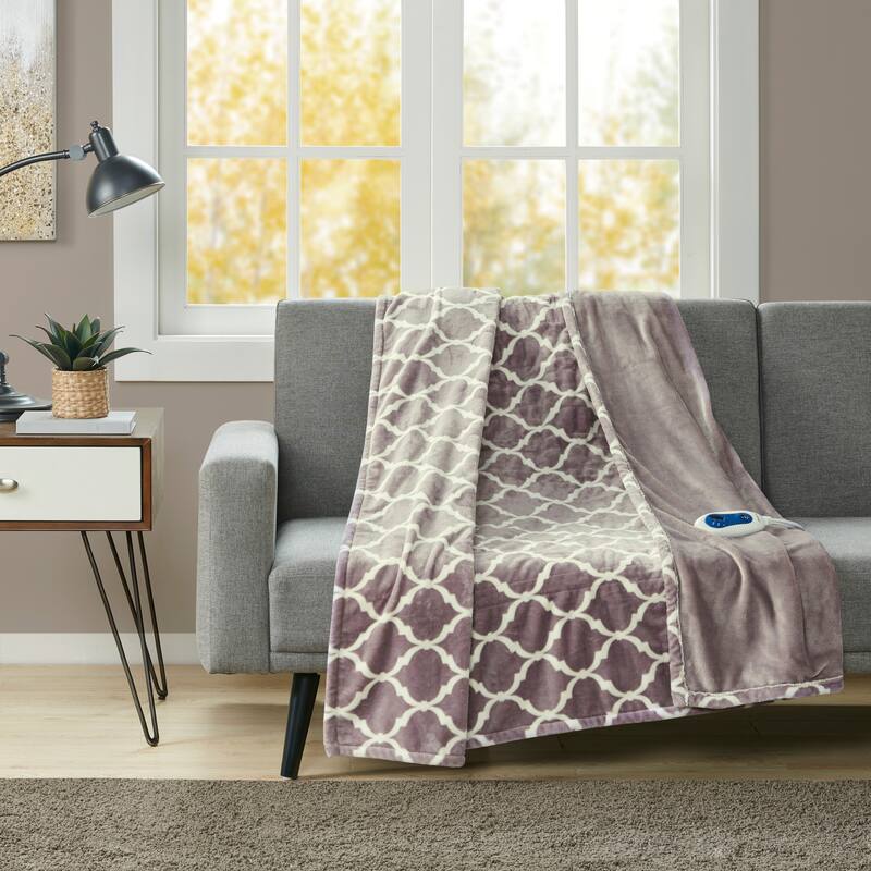 Beautyrest Oversized Heated Ogee Throw