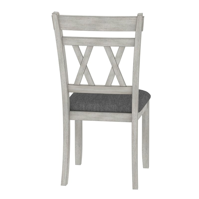 VECELO Solid Wood Dining Chairs with Linen Fabric Seating，Kitchen Chairs Set of 2/4/6