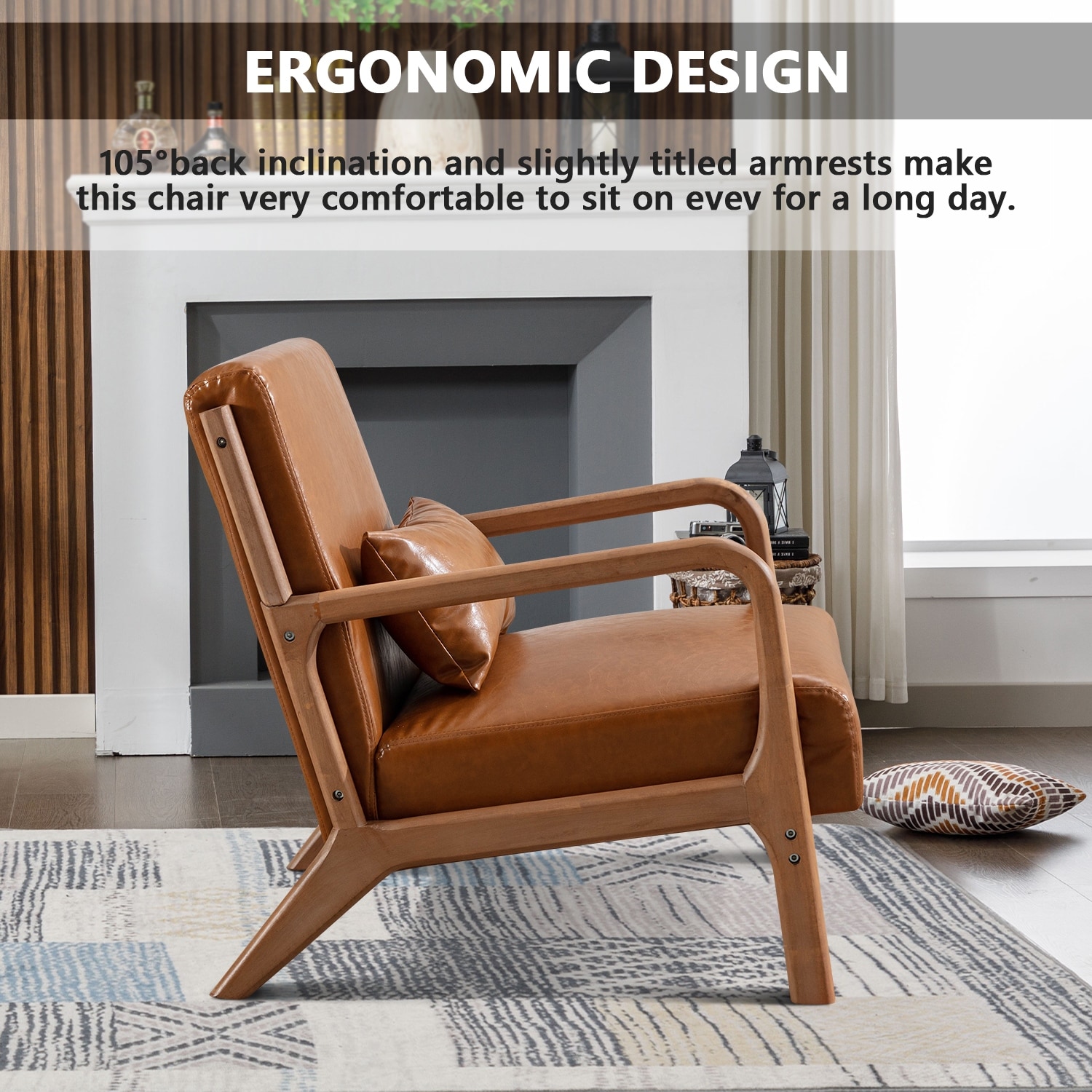 Aston Modern Solid wood Accent Chair for Living Room On Sale