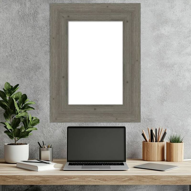 Amanti Art Fencepost Brown Framed Dry Erase Magnetic Board