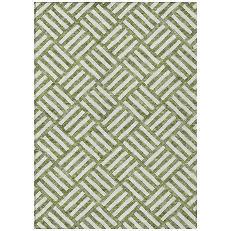 Machine Washable Indoor/ Outdoor Chantille Geo Modern Rug
