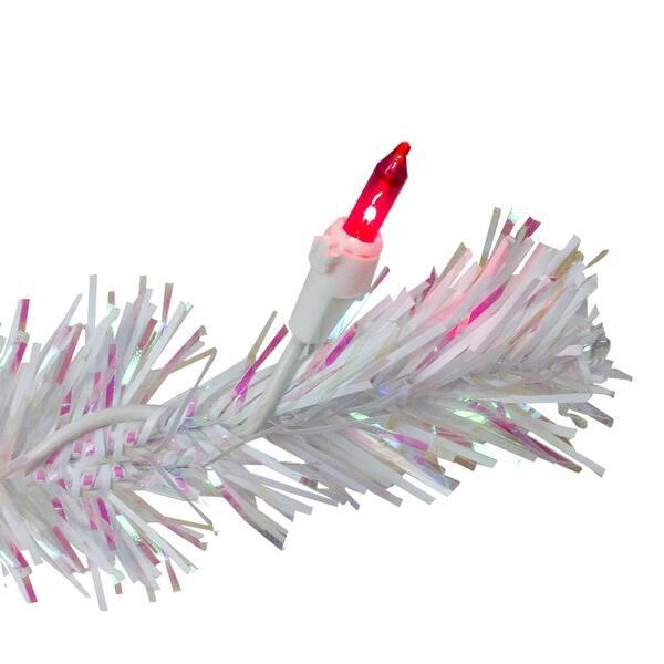 Shop 2 Pre Lit White Pine Slim Artificial Christmas Tree Pink Lights 2 Foot Overstock 18539581