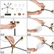 preview thumbnail 24 of 23, Modern Farmhouse 3/5-Light Black Gold Chandelier Clear Glass Kitchen Island Pendant Lighting for Dinning Room