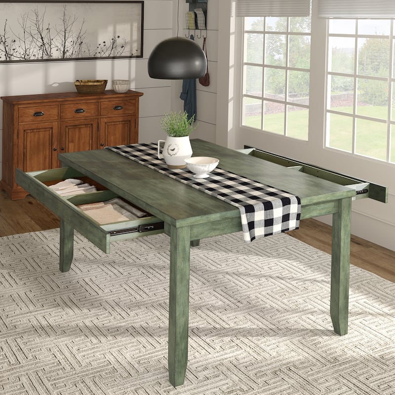 Elena Wood Rectangular Dining Table by iNSPIRE Q Classic