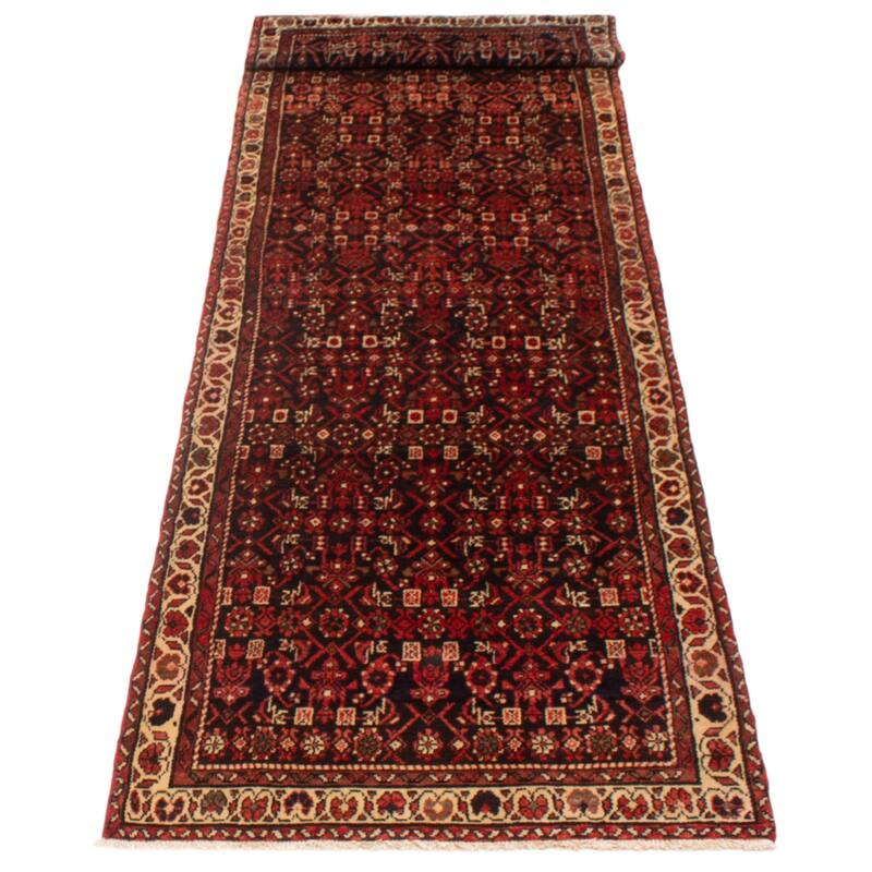 ECARPETGALLERY Hand-knotted Andelz Black Wool Rug - 3'7 x 13'7