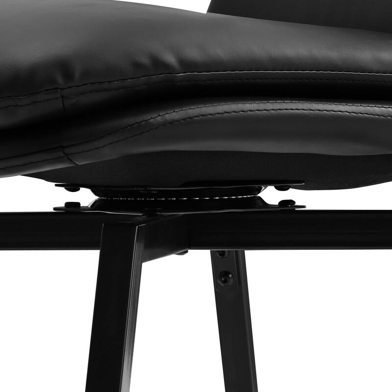 360°Swivel Bar Stools Set of 2/3/4, 26" H Seat Height with, Faux Leather Barstool for Kitchen Island and Home Bar Brown