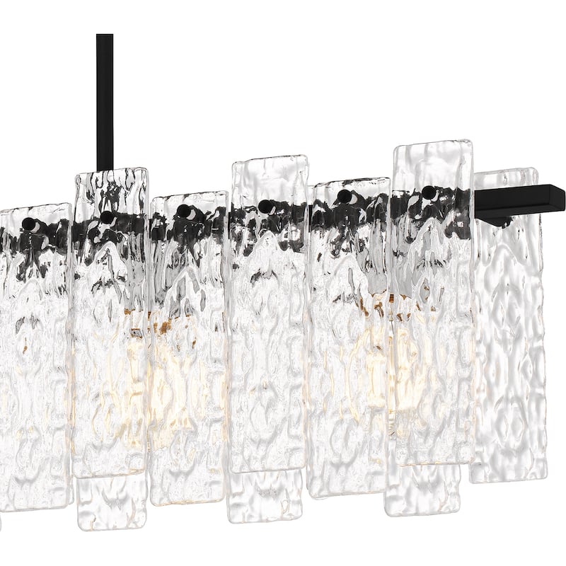 Caspian 5-Light Matte Black Island Light