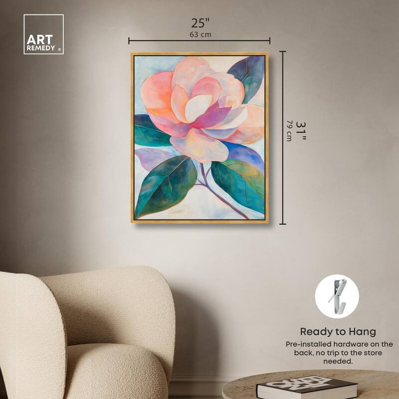 Pink Magnolia II Canvas by Art Remedy