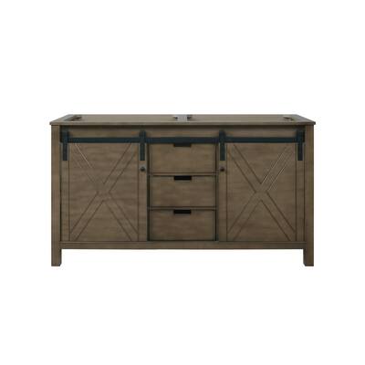 Marsyas 60 in W x 22 in D Brown Double Bath Vanity