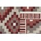 preview thumbnail 13 of 11, NuStory Mosaic Panja Collection Hand-Made Contemporary Area Rug in Red