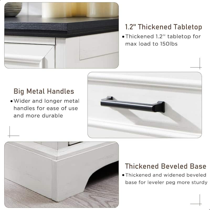 Farmhouse 6 Drawers Dresser Chests, Wood Rustic Chest of Drawers
