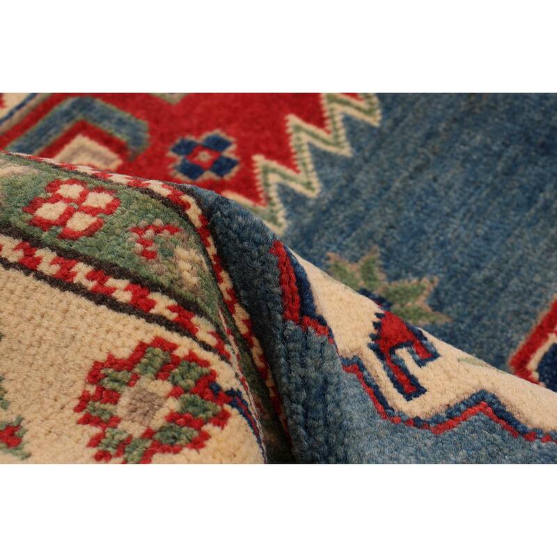 ECARPETGALLERY Hand-knotted Finest Ghazni Blue Wool Rug - 5'6 x 7'10
